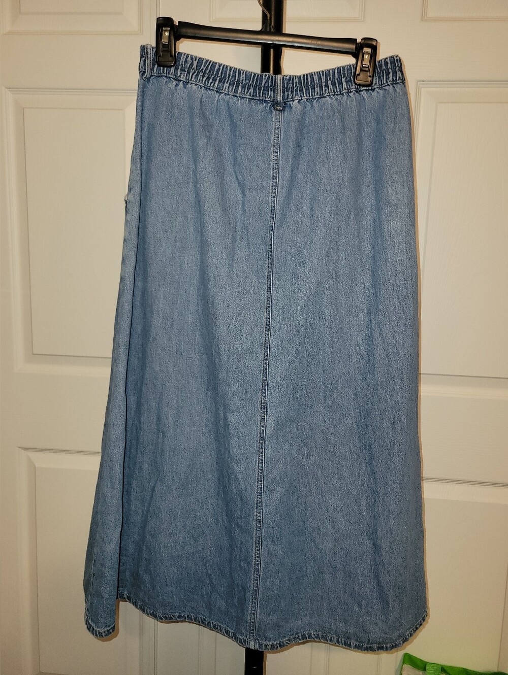 Classic Elements Light Blue Denim Button-Front Maxi Skirt - Picture 4 of 4